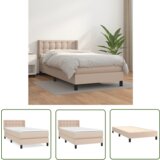 The Living Store Box spring postelja z vzmetnico kapučino 100x200cm umetno usnje - Box Spring Postelja, (21737522) | Shoptok.si