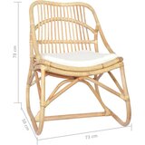  Stolica od ratana i platna | shoptok.hr