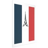  Plakat - Graphic Eiffel Tower Against the French Flag 60x90 Bez okvira s margom | shoptok.hr