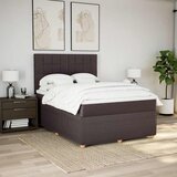  Krevet s oprugama i madracem tamnosmeđi 140 x 190 cm od tkanine | shoptok.hr