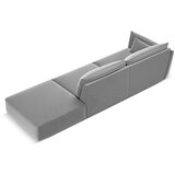 Mazzini Sofas Svetlo siva žametna sedežna garnitura levi kot 264 cm Vanda – | Shoptok.si