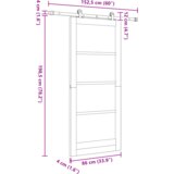 vidaXL Klizna Vrata sa Setom Dodataka "ORKDAL" Punog Drva od Čempresa | shoptok.hr