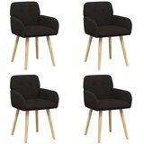vidaXL Trpezarijske stolice 4 kom. Bouclé Crna 59 x 57 x 85 cm - Crna 4 | shoptok.hr