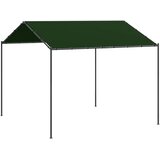 Gazebo 4 x 4 x 2,6 m Sivosmeđa Poliester i čelik | shoptok.hr