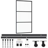 Furnova Drsna vrata z opremo ESG steklo in aluminij 102x205 cm, (21944840) | Shoptok.si