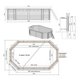  Drveni bazen NEMO 5,79x3,49 - V.1,45 m - metalni okvir | shoptok.hr