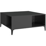 Maison Chic Klubska mizica - kavna mizica - Nizka mizica črna 80x80x36,5 cm inženirski les, (21754099) Cene