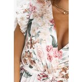 numoco basic 609-1 Satin maxi dress with plunging neckline and floral ombre – boho elegance | Shoptok.si