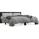 Furnova Posteljni okvir črn 180x200 cm inženirski les in kovina, (21941442) | Shoptok.si