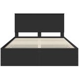  Konstrukcija postelje Črna 140 x 200 cm Inženirsko leseno, (5000121468) | Shoptok.si