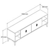 Hanah home TV komoda, krem Slike