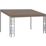 vidaXL Paviljon za namestitev na steno 4x3 m taupe blago Cene