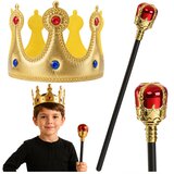  Dječja kruna i štap za igru - crno/zlatna | Shoptok.si