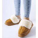 Gemre Brown slippers with elastic and light fur Sangro | Shoptok.si