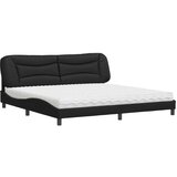  Krevet s madracem crni 200x200 cm od umjetne kože | shoptok.hr