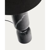 Kave Home Crna mramorna stolna lampa s tekstilnim sjenilom (visina 57 cm) Vex – | shoptok.hr