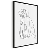  Slika - Best Friends (1 Part) Vertical 40x60 U crnom drvenom okviru | shoptok.hr