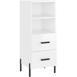 vidaXL Komoda visok sijaj bela 34,5x34x90 cm inženirski les | Shoptok.si