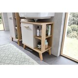Pelipal Kremno bela omarica za pod umivalnik v hrastovem dekorju 60,5x65 cm Quickset 966 – | Shoptok.si