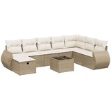 vidaXL 9-dijelni set vrtnih sofa s jastucima bež od poliratana | shoptok.hr