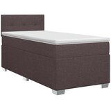  Boxspring krevet s madracem Tamno smeđa 80 x 200 cm Tkanina - Tamno smeđa 80 x 200 cm Prošiveno gumbima | shoptok.hr