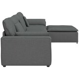  Modularna sofa s podnožjem i jastucima tamno siva | shoptok.hr