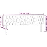  LED uzglavlje krem 180 x 7 x 78/88 cm od tkanine | shoptok.hr