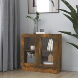 vidaXL Vitrina boja dimljenog hrasta 82,5x30,5x80 cm konstruirano drvo Cijene