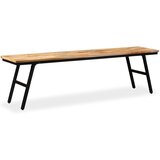 vidaXL Klupa od reciklirane tikovine i čelika 160 x 35 x 45 cm | shoptok.hr