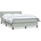  Krevet s oprugama i madracem svjetlosivi 160x220 cm baršunasti | shoptok.hr