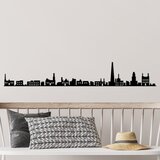 Wallity Zidna dekoracija Antwerp Skyline, 120x0.15x19 cm, 1.5 mm, Crna | ePonuda.com