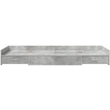  Krevetna konstrukcija s uzglavljem Betonski sivi 90 x 190 cm | shoptok.hr