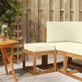  Vanjska stolica klupa s jastukom Prirodna 43 x 43 x 37 cm - Prirodna boja i krem 40 cm Otvoreno područje nogu | shoptok.hr