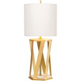 Elstead APOLLO-TL-WHT - Stona lampa APOLLO 1xE27/60W/230V zlatna/bela | Eponuda.com