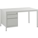 eurokraft basic pisalna miza za delovne mojstre, svetlo siva, predali 1 x 140 mm, 1 x 280 mm, šxg 1400 x 800 mm Cene