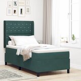  Krevet s opruga kutije Tamnozelena 90 x 190 cm Baršun | shoptok.hr