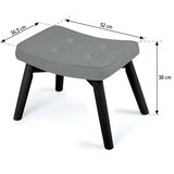 Sofotel Norse 2051 tapecirani tabure in opora za noge – temnosiva | Shoptok.si