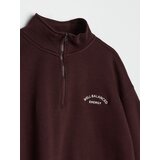 Sinsay Pamučna half-zip dukserica s vezenim natpisom | shoptok.hr