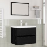 vidaXL Set namještaja za kupaonicu s pohranom s ogledalom 3 pcs hrast artisan | shoptok.hr