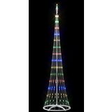 vidaXL LED božično drevesce večbarvno 138.5 x 138.5 x 399 cm Kovina | Shoptok.si