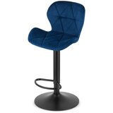  Tabure od baršuna WEST - tamnoplava boja, crna baza x 2 | shoptok.hr