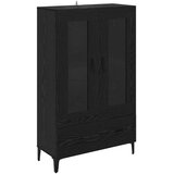  Highboard Crni hrast 70 x 31 x 115 cm Obrađeno drvo i čelik | Eponuda.ba