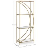 BIZZOTTO Željezna biblioteka u zlatnoj boji 56x151,5x25 cm Elenor – | shoptok.hr