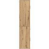  Visoka komoda od umjetnog hrasta 80x33x150 cm Inženjersko drvo | shoptok.hr