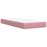 Box spring krevet s madracem ružičasti 100x200 cm baršunasti | shoptok.hr