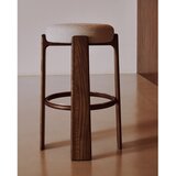 Kave Home Bež/u tamnoj prirodnoj boji barska stolica od čvrste jeseni (visine sjedala 75 cm) Granite – | shoptok.hr