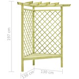  Kutna pergola s klupom 130 x 130 x 197 cm impregnirana borovina | shoptok.hr