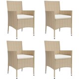  5-dijelni vrtni bistro set od poliratana s jastucima bež | Shoptok.si