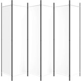 Sobna Paravan 6-delni bel 300x200 cm blago, (20595014) | Shoptok.si