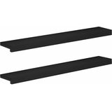  Prozorske klupice 2 kom. Crna 100 x 20 x 2 cm Čvrsto drvo bukve | shoptok.hr